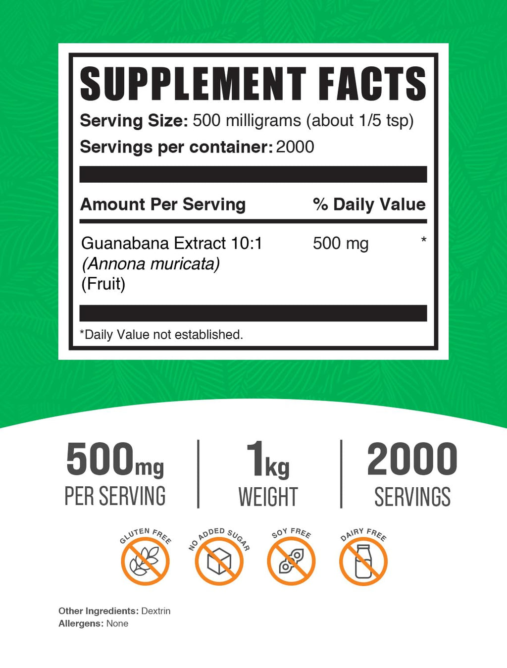 BulkSupplements.com Guanabana Extract Powder (Soursop)