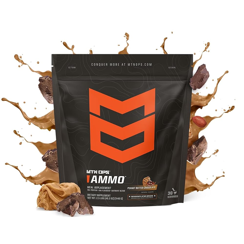 MTN OPS Ammo Meal Replacement Protein Powder Peanut Butter Chocolate - 30 oz - image 2