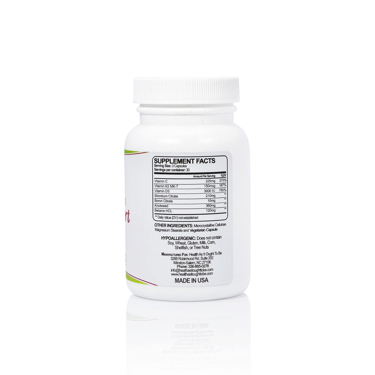 Health As It Ought To Be Bone Support Strontium - 90 Capsules - image 2