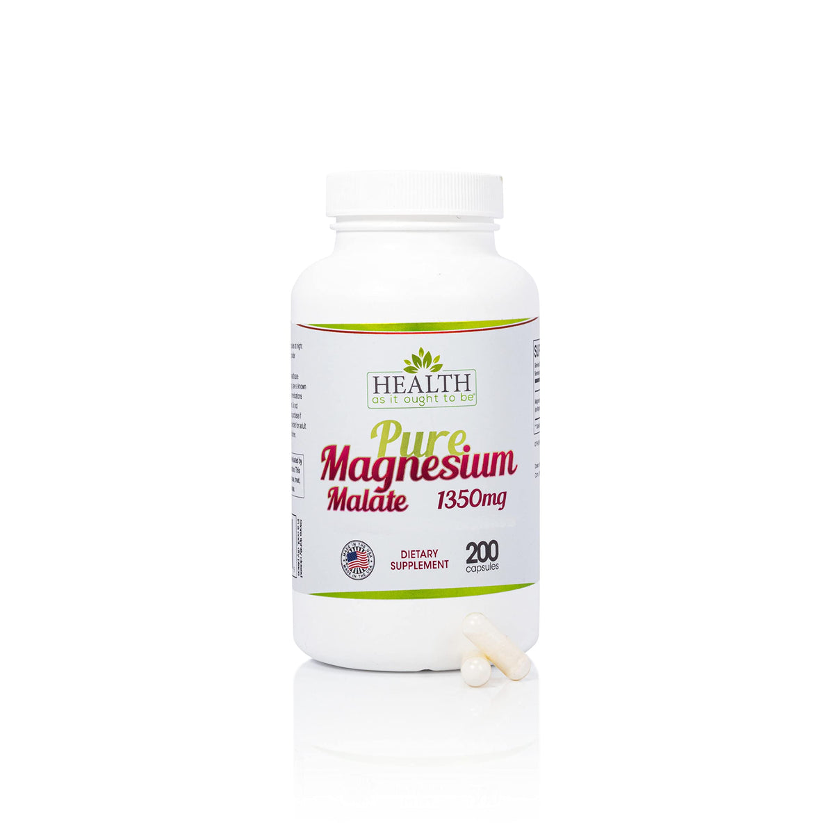 Health As It Ought To Be Magnesium Malate Muscle Support - 200 Capsules