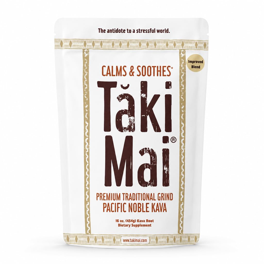 Taki Mai Noble Kava Root Powder for Relaxation - 16 Oz