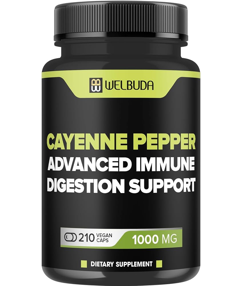 WELBUDA Cayenne Supplement - 90 210 Capsules - 300mg