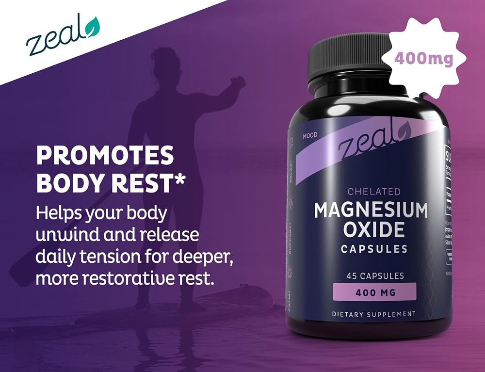 Zeal Naturals Magnesium Oxide 400mg - 45 Capsules - image 7