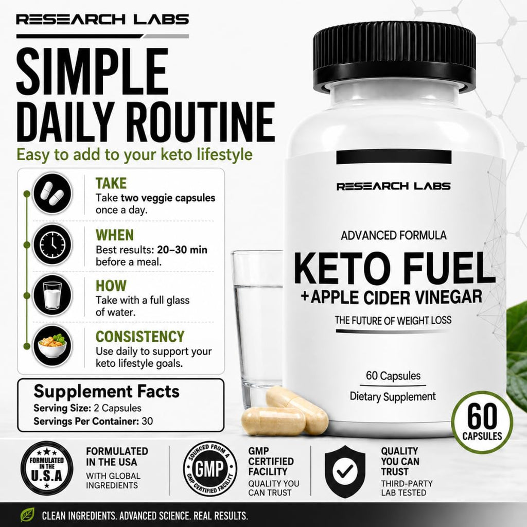 Research Labs Keto Diet Pills with Apple Cider Vinegar - 120 Capsules - image 6