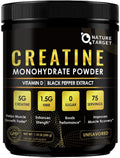 NATURE TARGET Creatine Monohydrate Powder - 75 Servings