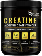 NATURE TARGET Creatine Monohydrate Powder - 75 Servings