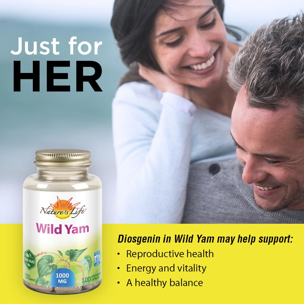 Nature's Life Wild Yam 1000mg Women's Health Supplement - image 2