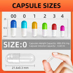 CAPSLogist Size 0 Gelatin Empty Capsules