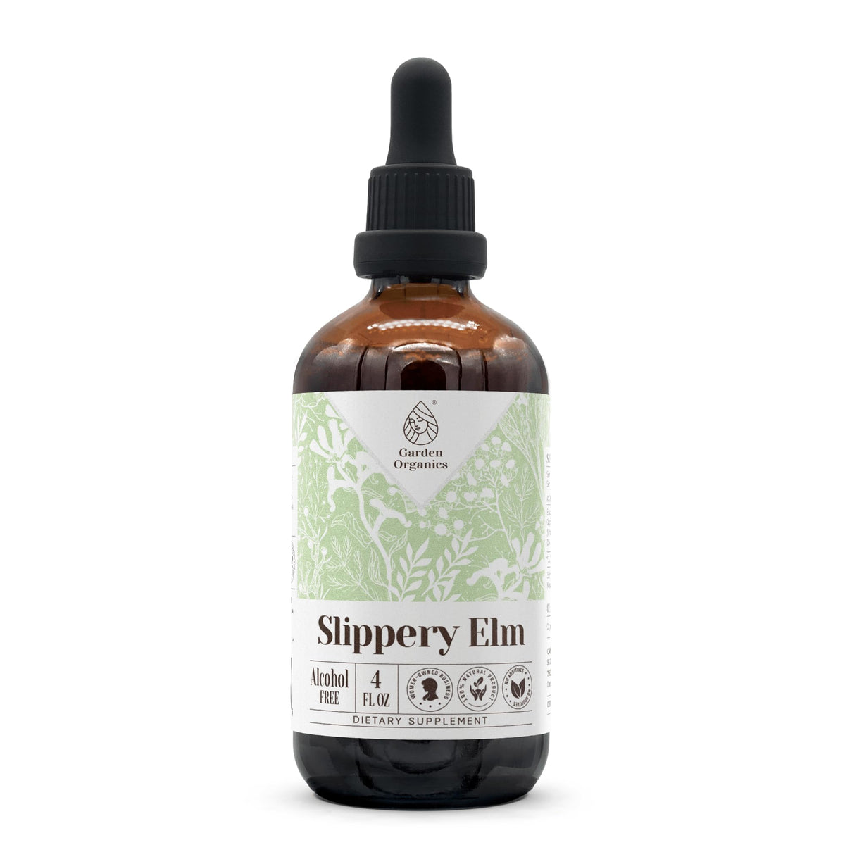 Garden Organics Slippery Elm Alcohol-Free Natural Tincture Extract