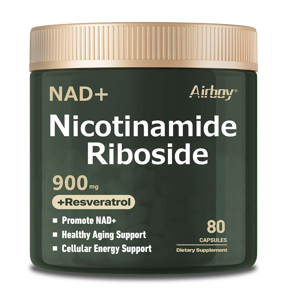 Airboy NAD+ Supplement Liposomal Nicotinamide Riboside 900 mg - 80 Capsules