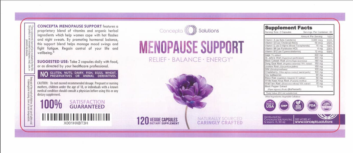 Concepta Solutions Menopause Support - 120 Capsules - image 2