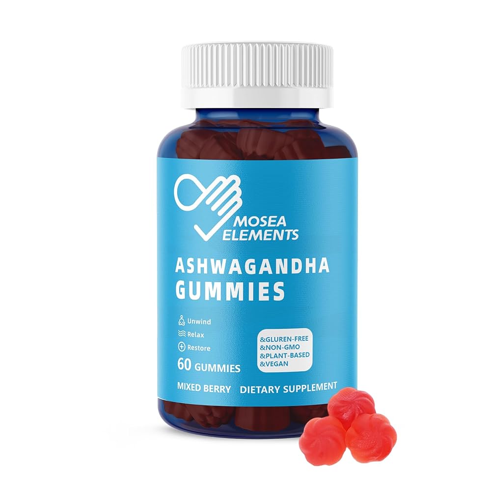 MOSEA ELEMENTS Ashwagandha & Vitamin D Gummies - 60 Count