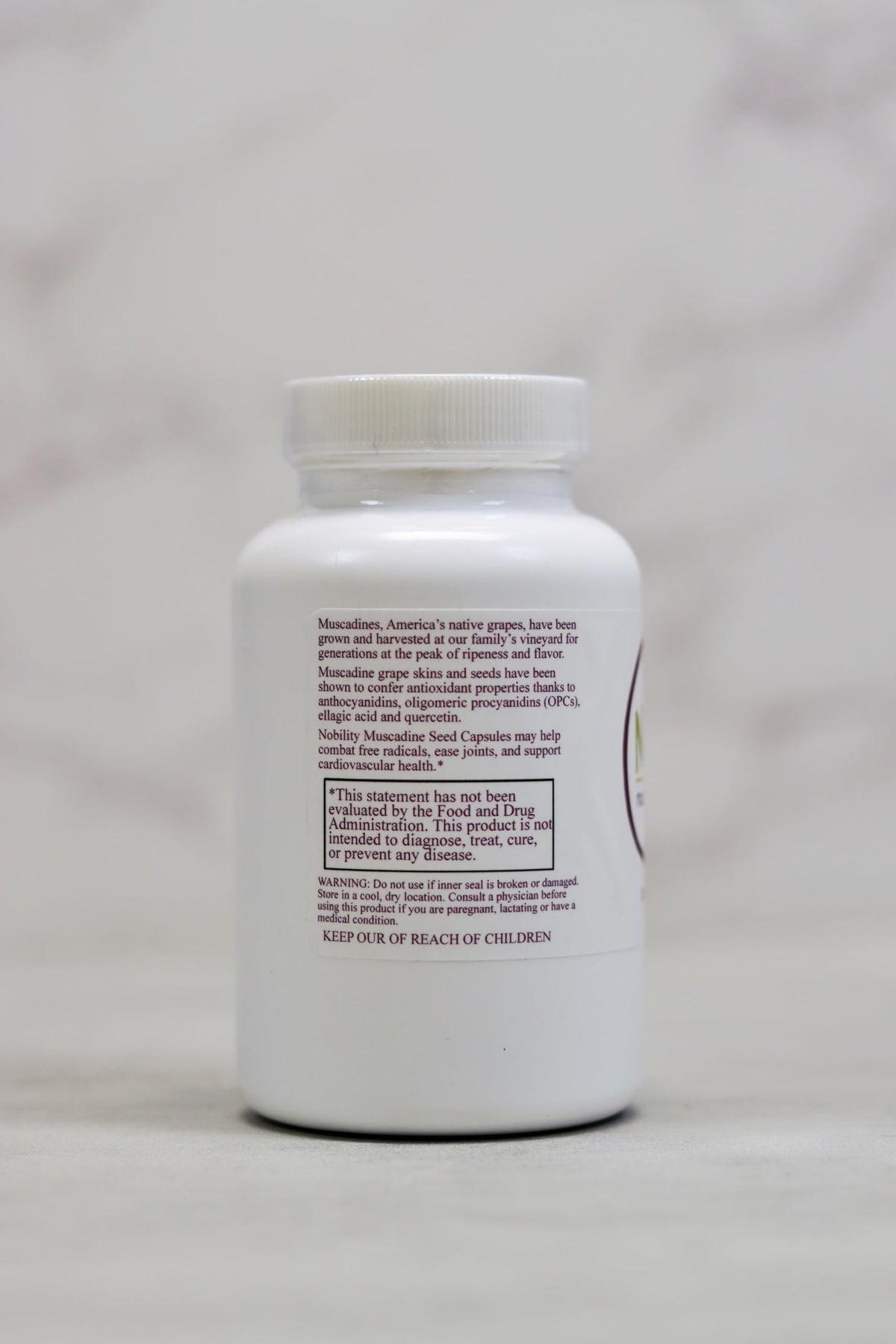 NOBILITY Naturals Muscadine Seed Capsules - 60 Count - image 2