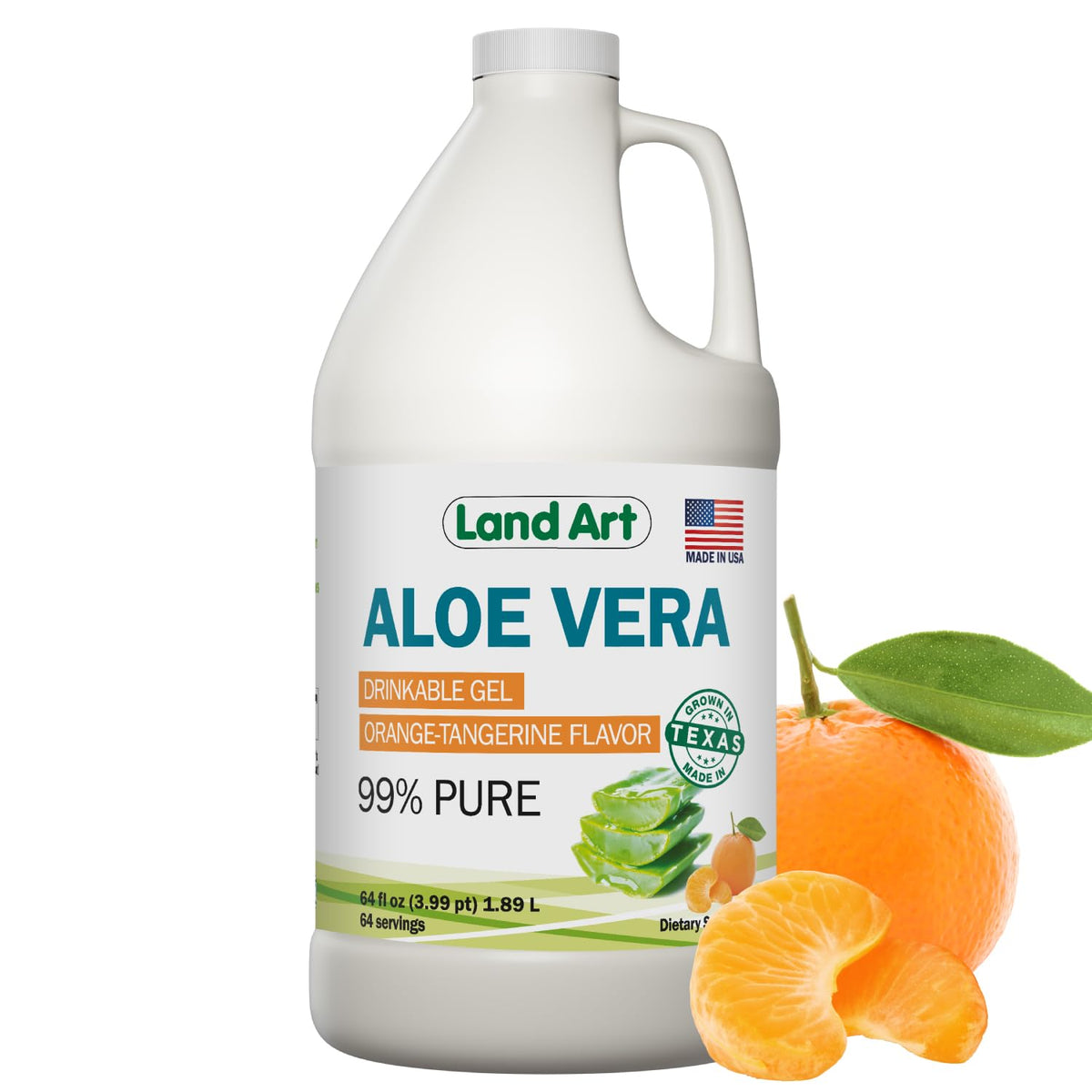 Land Art Pure Aloe Vera Drinkable Gel - Cold-Processed Inner Filet
