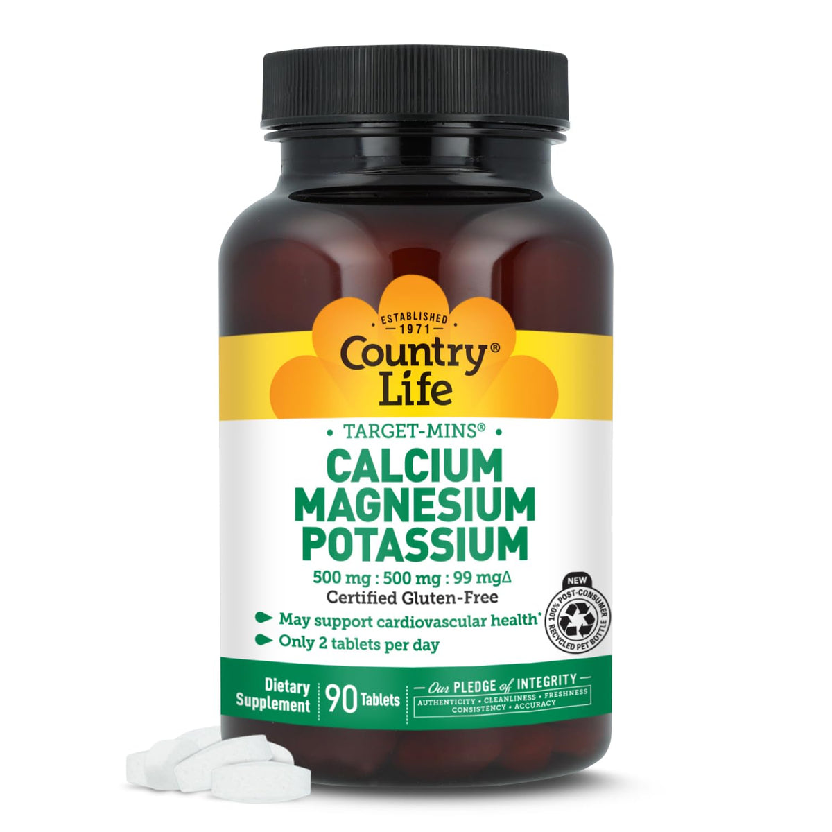 Country Life Target Mins Calcium Magnesium Potassium - 90 Tablets