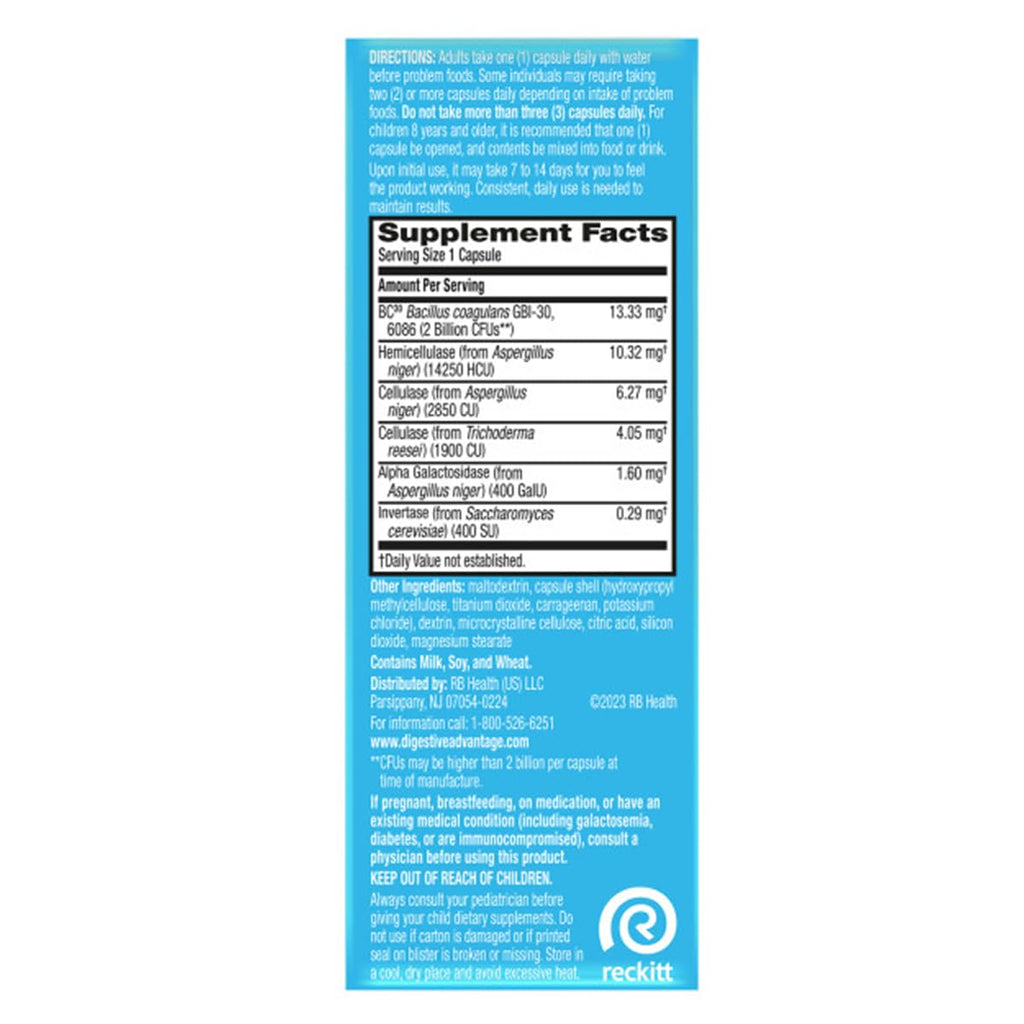 Digestive Advantage Fast Acting Enzymes + Probiotic - 32 Capsules - image 5
