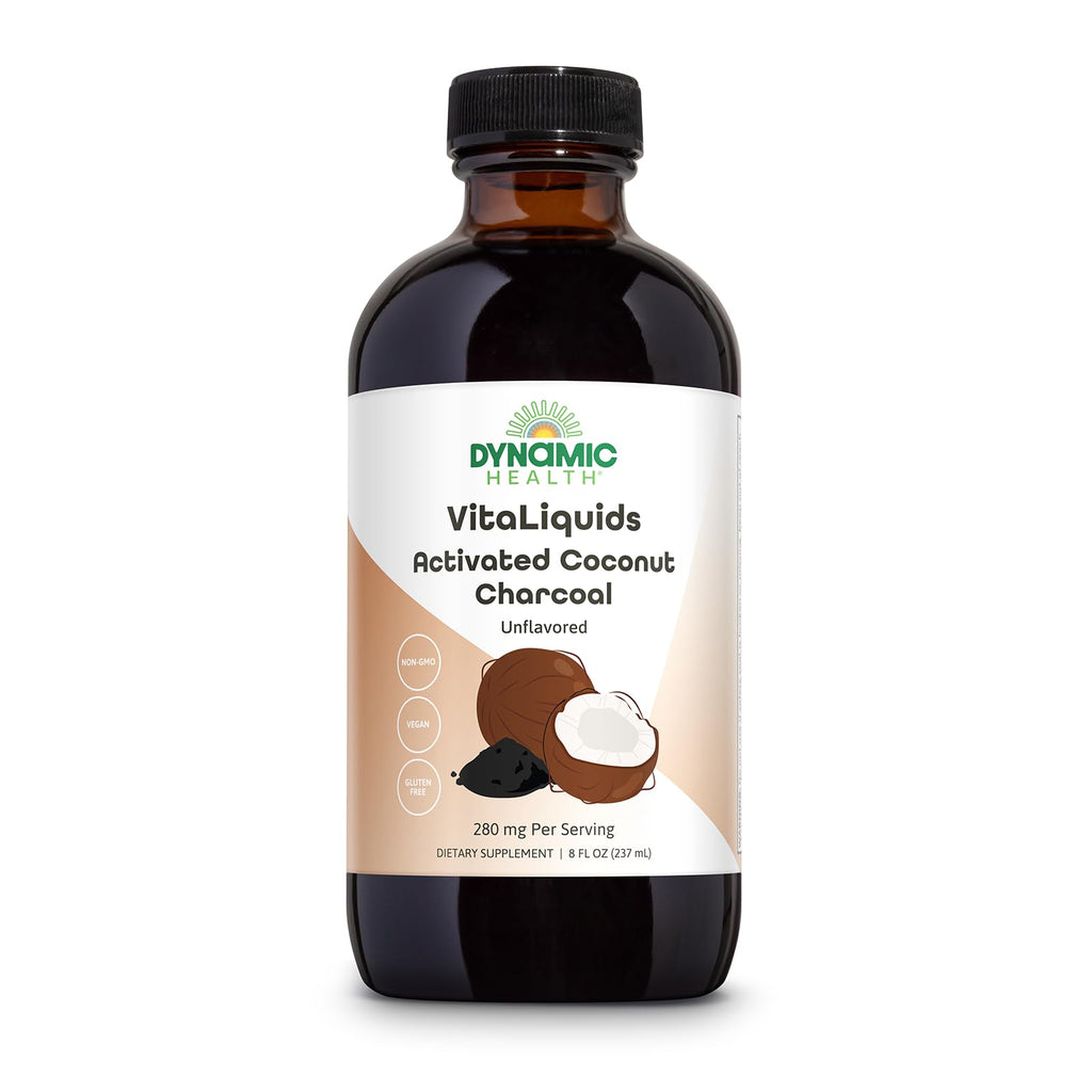 LIFETIME DYNAMIC HEALTH Activated Coconut Charcoal Liquid - 8 Fl Oz