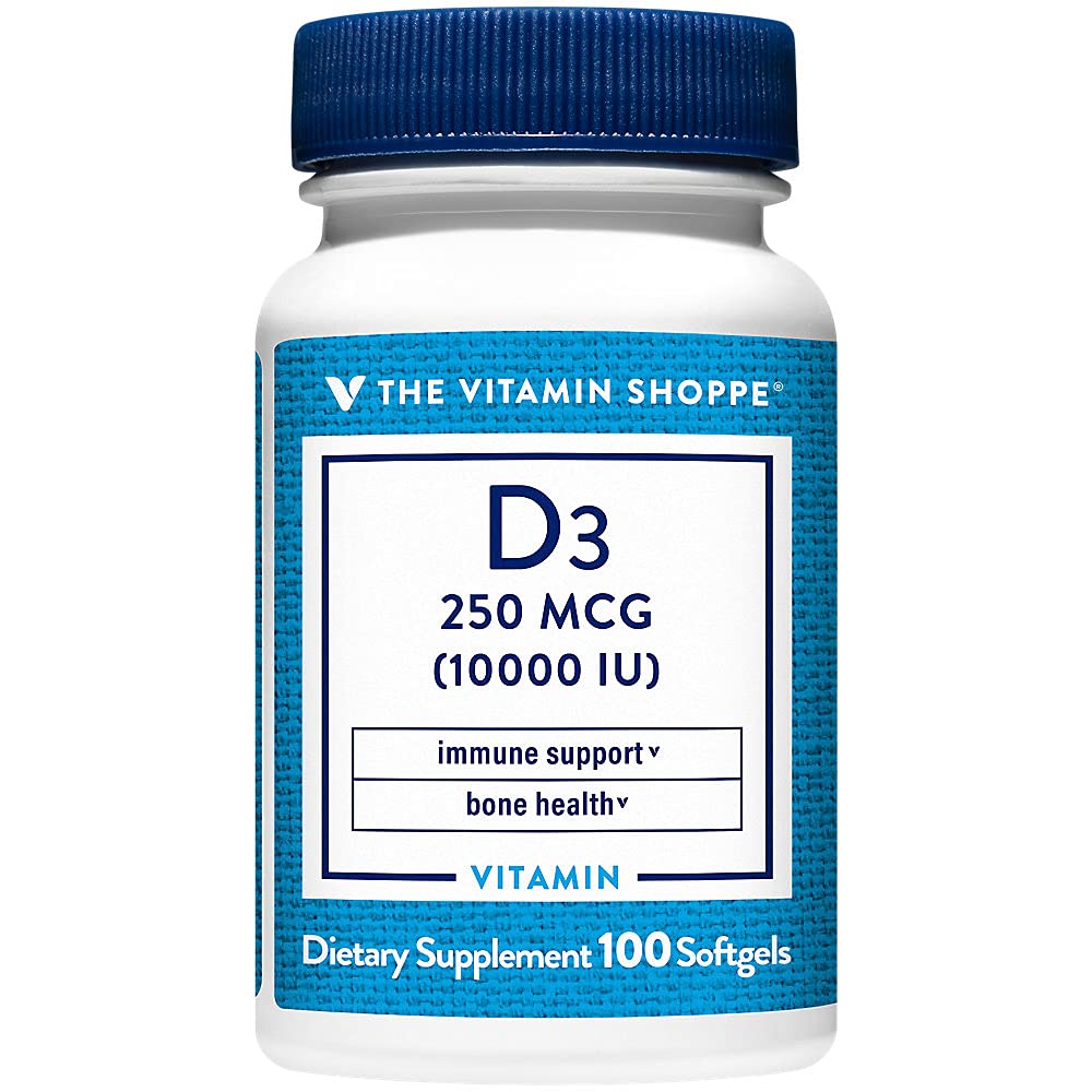 The Vitamin Shoppe Vitamin D3 10000 IU - 100 Softgels