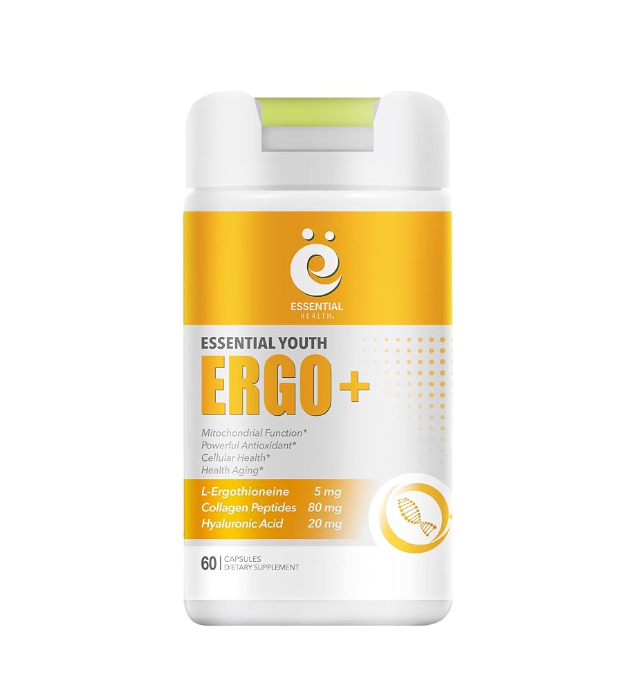ESSENTIAL HEALTH L-Ergothioneine with Collagen Peptides - 60 Vegetarian Capsules