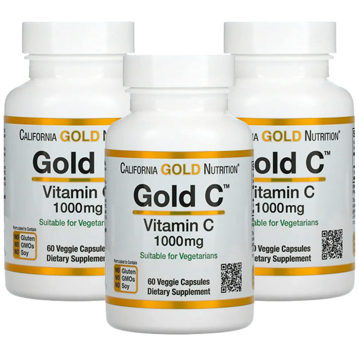 California Gold Nutrition Gold C Vitamin C 1000 mg - 180 Vegetarian Capsules