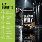 NutraBio Classic Whey Protein Powder Supplement - 25g of Protein Per