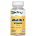 SOLARAY Buffered Vitamin C 500mg with Rose Hips - 100 Capsules