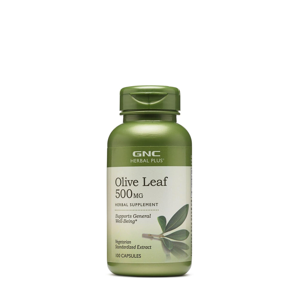 GNC Herbal Plus Olive Leaf 500mg Well-Being Support - 100 Capsules