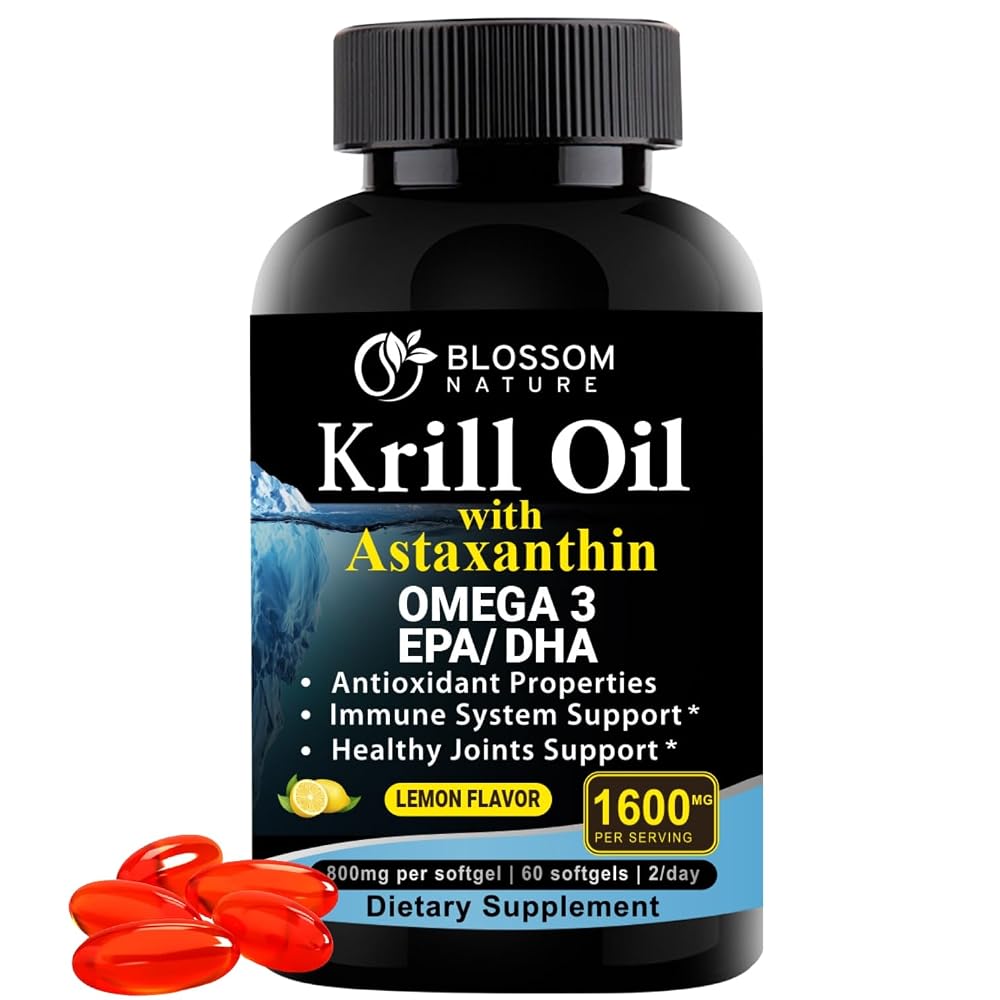 Blossom Nature Antarctic Krill Oil 1600mg - 60 Softgels
