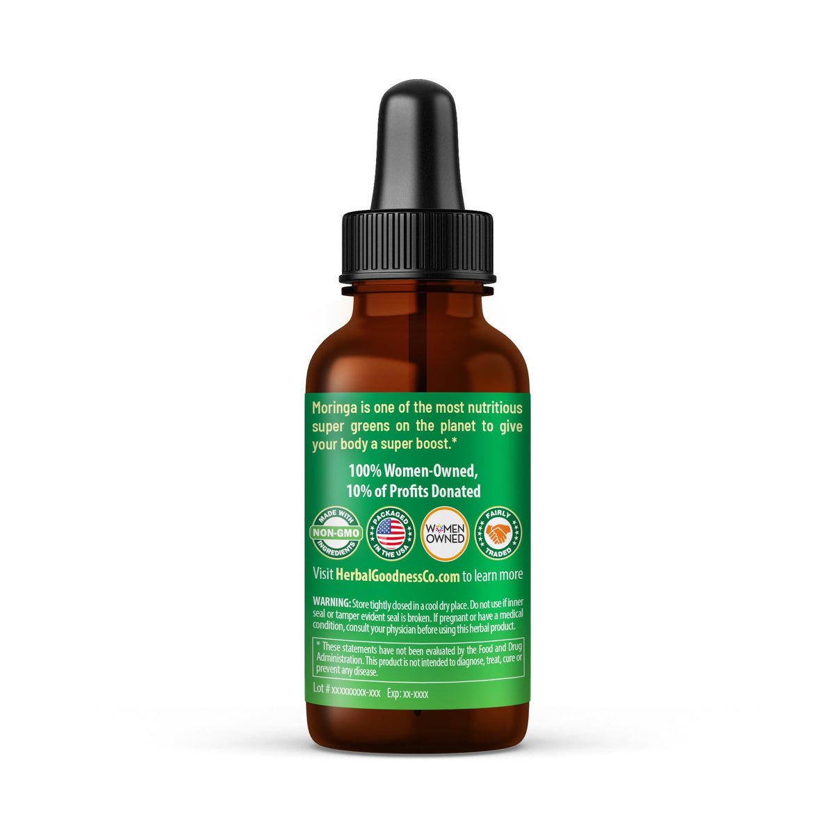 Herbal Goodness Organic Moringa Extract Liquid Drops - 12 Fl Oz - image 3