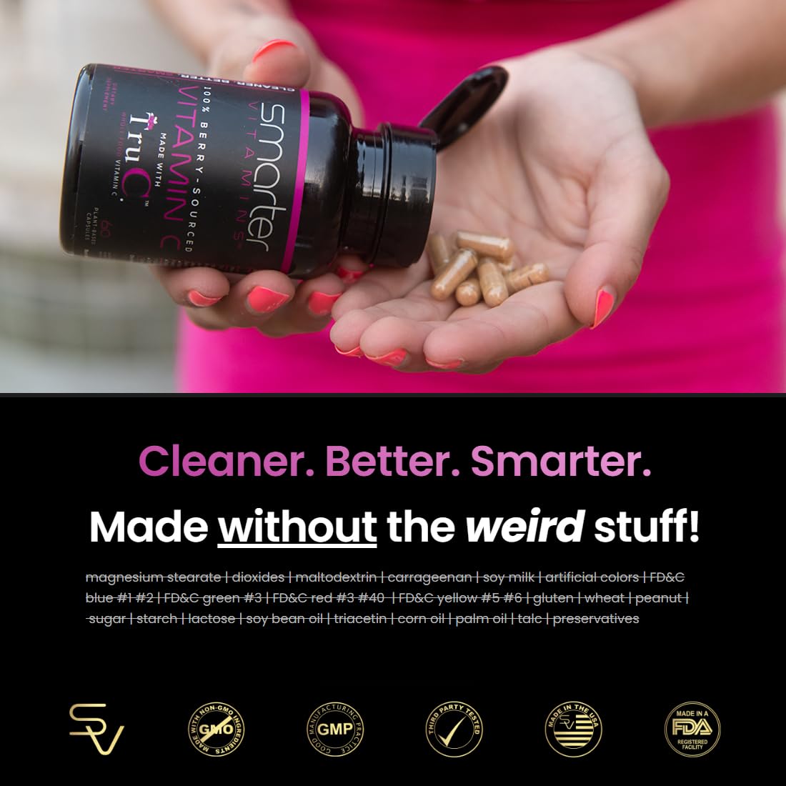 SmarterVitamins Raw Whole Food Vitamin C Natural Immune Support from