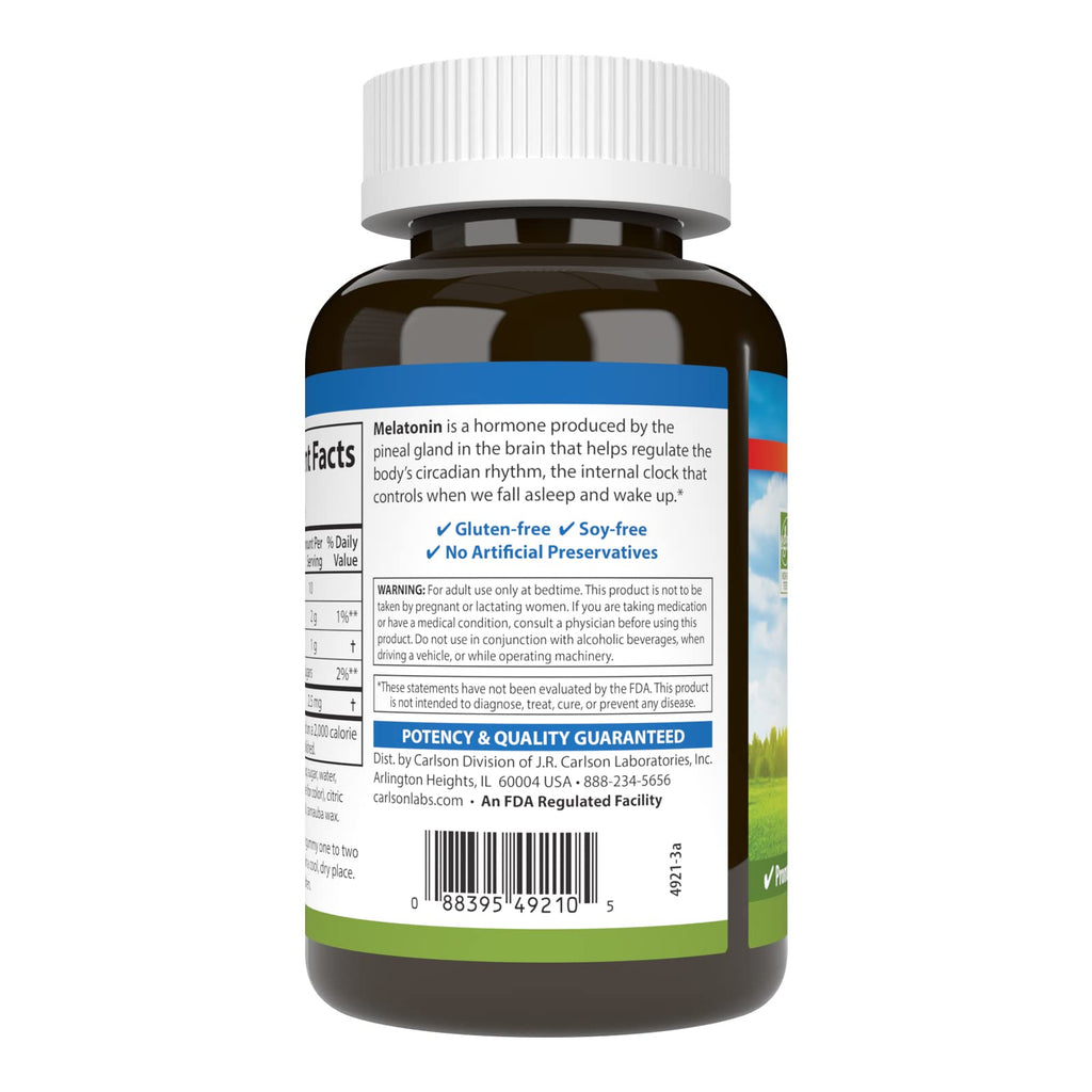 Carlson Melatonin Gummies 2.5 mg for Sleep - 100 Gummies - image 7