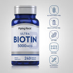 Piping Rock Biotin 5000mcg - 240 Tablets - image 3