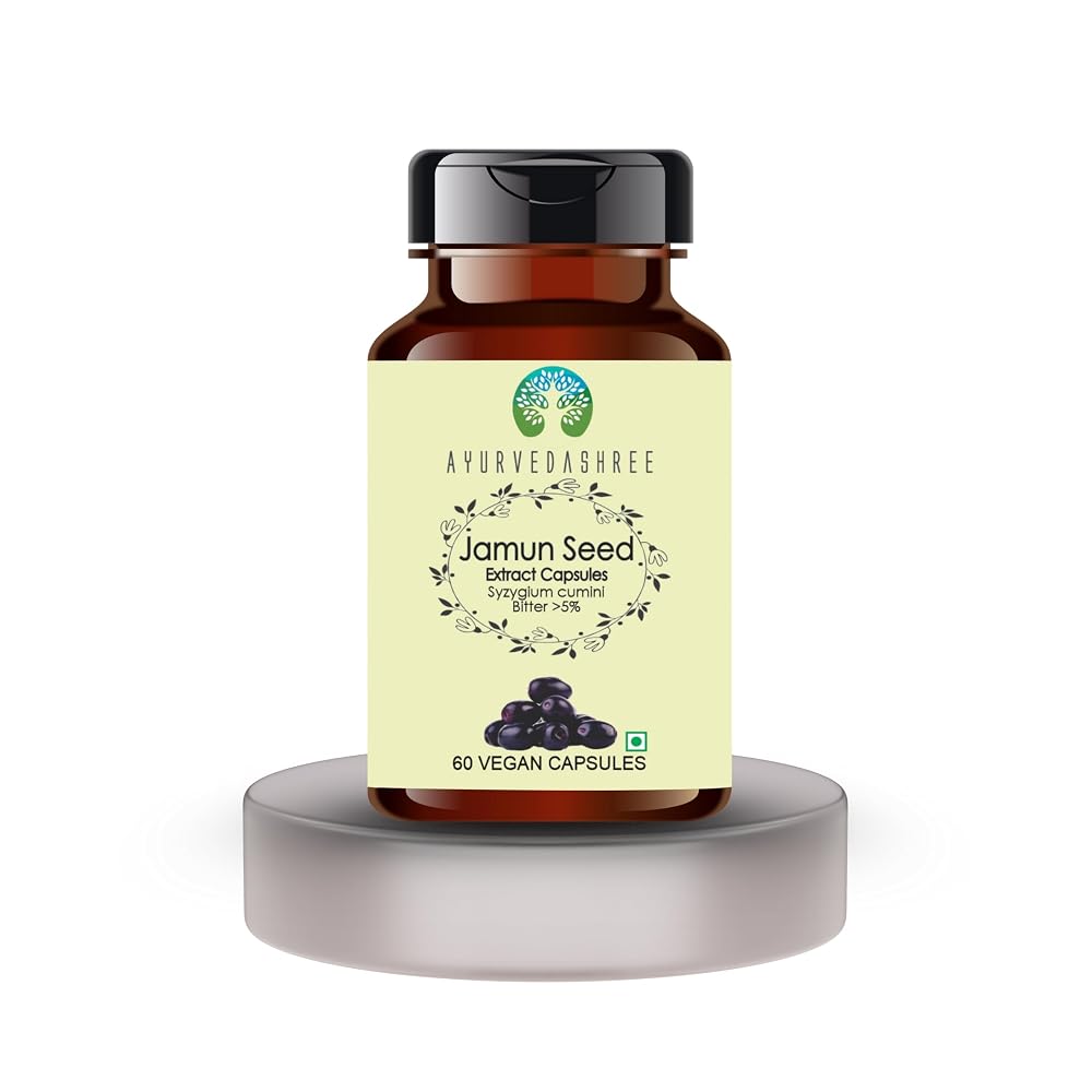 AYURVEDASHREE Jamun Seed 500mg Vegetarian Capsules - 60 Count - image 2