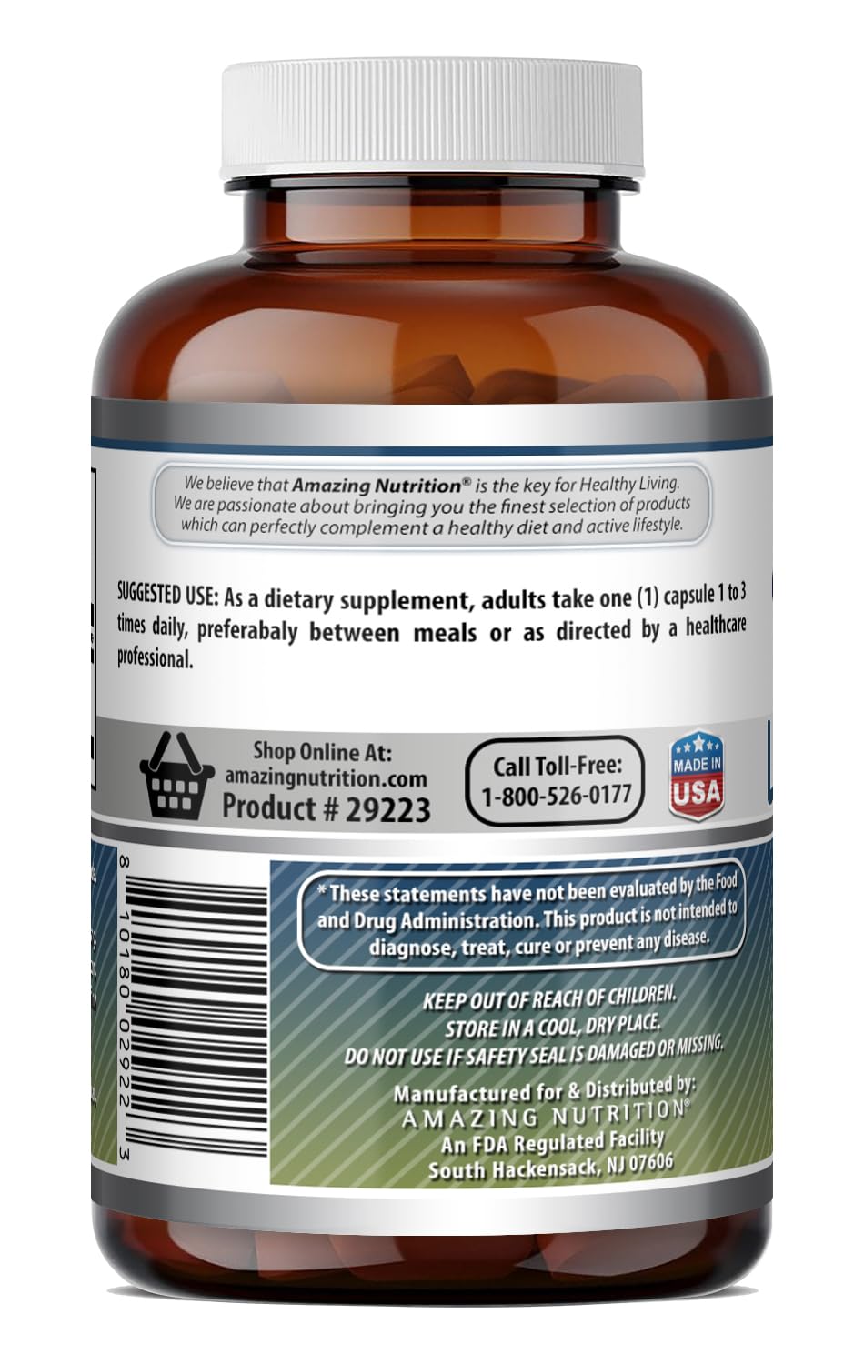Amazing Formulas L-Glutamine 500 mg Capsules