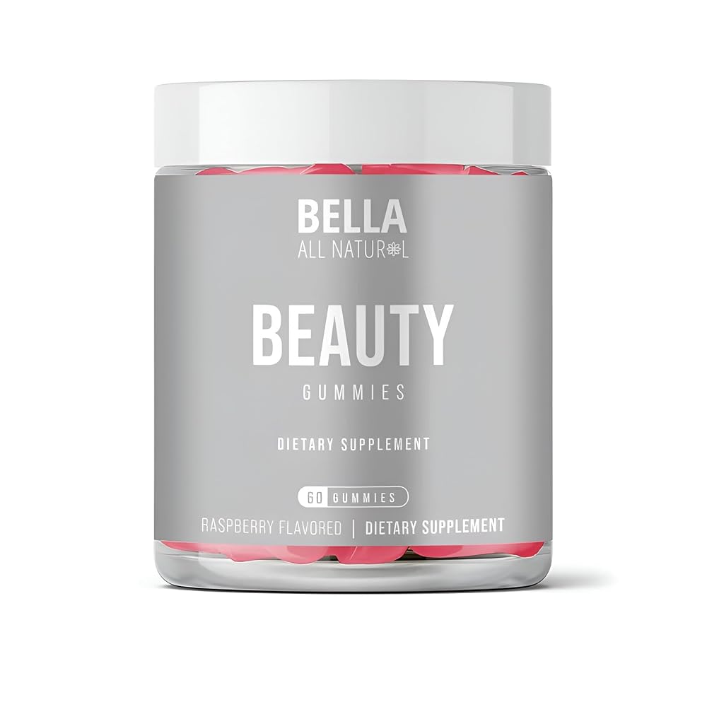 Bella All Natural Beauty Hair Gummies with Biotin - 60 Gummies