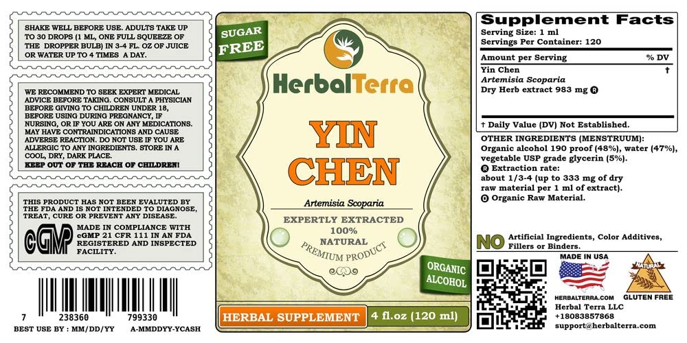 Herbal Terra LLC Yin Chen, Capillary Wormwood (Artemisia Scoparia)