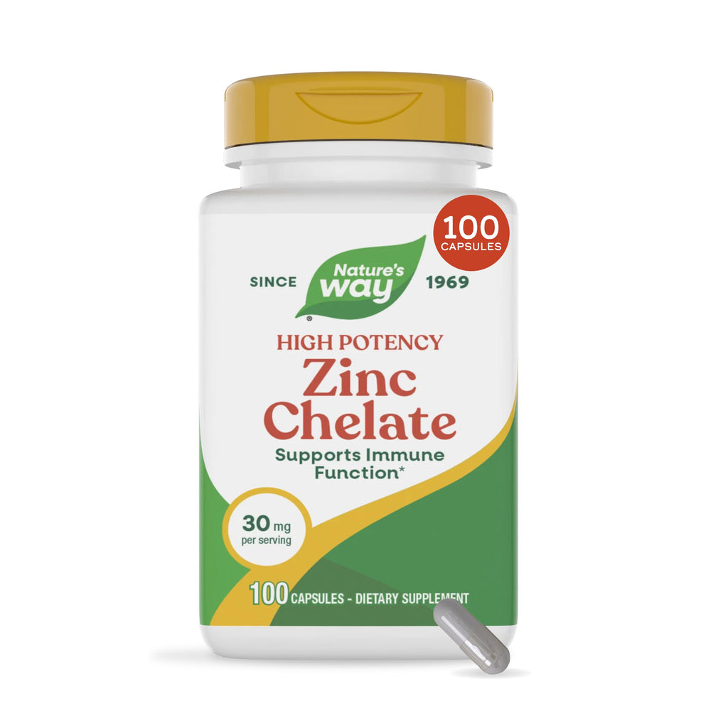 Nature's Way Zinc Chelate Immune Support - 100 Capsules
