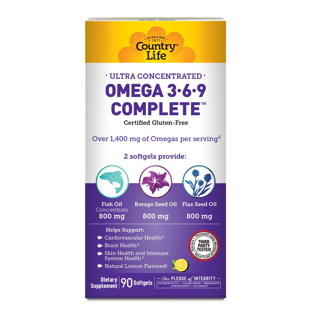 Country Life Omega 3-6-9 Complete 1534 mg - 90 Softgels - image 3
