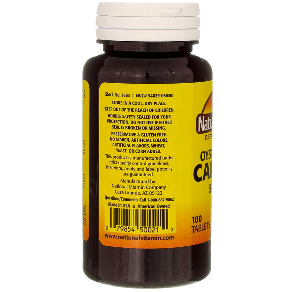 Nature's Blend Oyster Shell Calcium 500 mg - 200 Tablets - image 2
