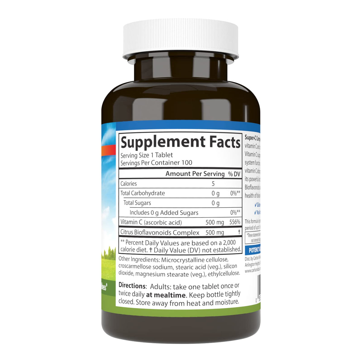 Carlson Super-C Complex 500 mg Vitamin C - 100 Tablets - image 2