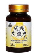 USTCM Wisconsin American Ginseng 500mg - 60 Vegetarian Capsules