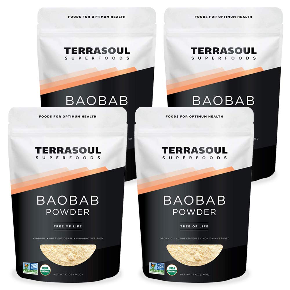 Terrasoul Superfoods Organic Baobab Powder - 48 oz (4 Pack)