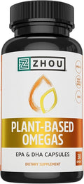 ZHOU Plant-Based Omega 3 Supplement - 30 Vegetarian Capsules