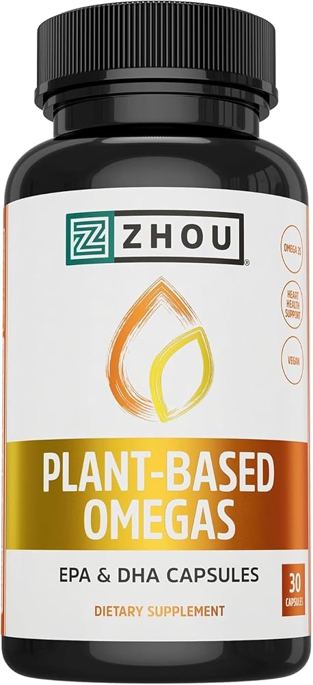 ZHOU Plant-Based Omega 3 Supplement - 30 Vegetarian Capsules