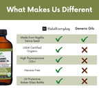 HalalEveryDay- USDA Organic Black Seed Oil - 100% Pure