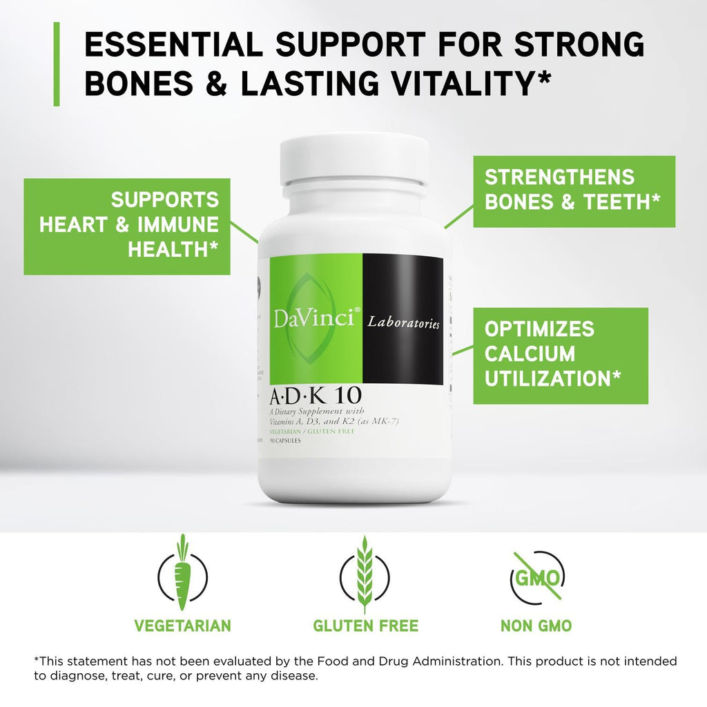DAVINCI Labs ADK 10 Vitamin Supplement - 90 Capsules - image 3