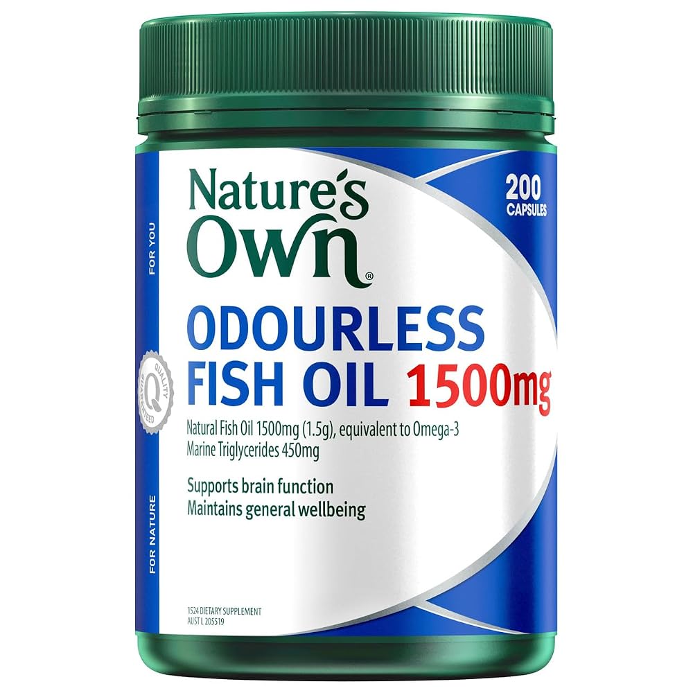 Nature's Own Omega 3 High Strength Odourless Fish Oil 1500 mg - 200 Capsules