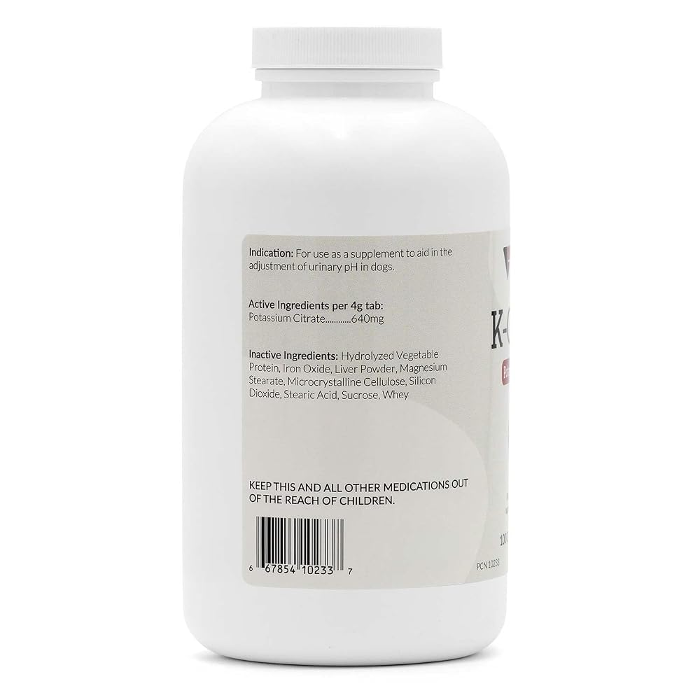V.E.T. PHARMACEUTICALS K-CIT-V Potassium Citrate 640mg - 100 Tablets - image 2