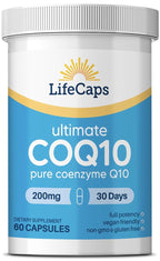 LifeCaps CoQ10 200mg - Ultimate CoQ10 - Ultra High Absorption Q10
