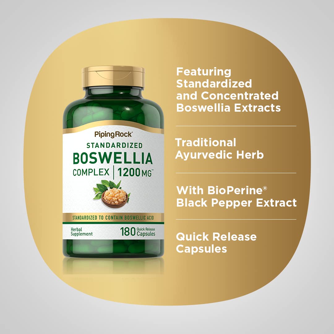 Piping Rock Boswellia Extract Capsules - 180 Count - image 4